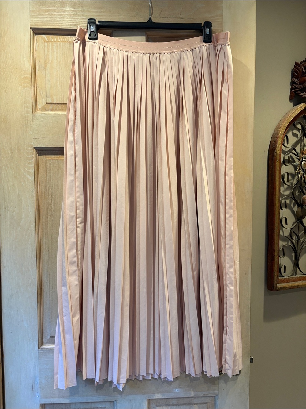 Aerie Balletcore Elegant Pleated Midi Skirt - Blush Pink XXL